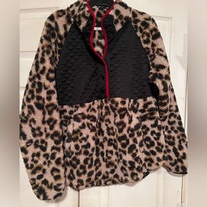 Maurice’s Leopard Print Sherpa Pullover